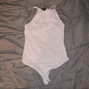 White ribbed bodysuit